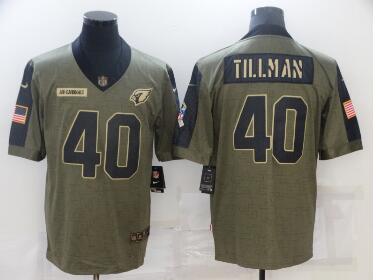 Men's Arizona Cardinals #40 Pat Tillman Nike Olive 2021 Salute To Service Retired Player Limited Jersey
