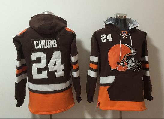 Nike Browns #24 Nick Chubb Hoodie