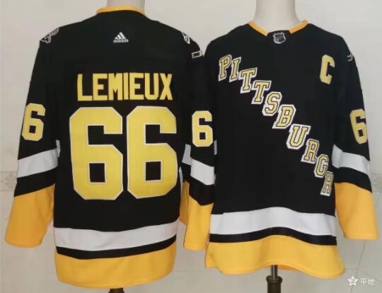 Pittsburgh Penguins 66 Mario Lemieux Black stitched men nhl ice hockey jerseys