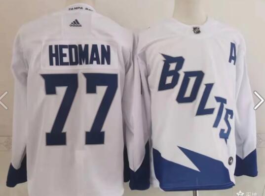 Men's Tampa Bay Lightning #77 Victor Hedman White 2022 Stadium Series Authentic Jersey