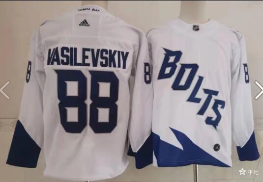 Men's Tampa Bay Lightning #88 Andrei Vasilevskiy White 2022 Stadium Series Authentic Jersey