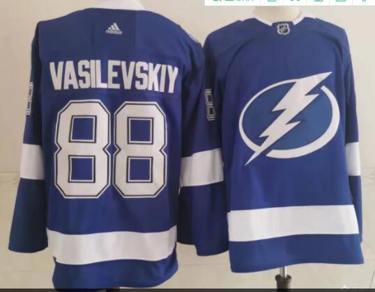 Adidas Lightning #88 Andrei Vasilevskiy Blue Men's Stitched NHL Jersey