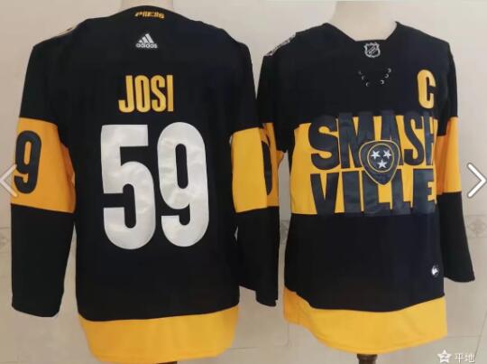 Men's Nashville Predators #59 Roman Josi Black 2022 Stadium Series adidas Stitched NHL Jersey