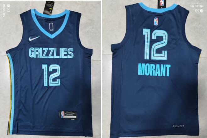 Men's Memphis Grizzlies #12 Ja Morant Stitched JERSEY