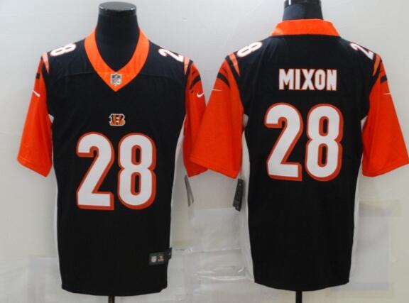 Men's Nike Cincinnati Bengals #28 Joe Mixon Black Team Color Men's Stitched NFL Jersey