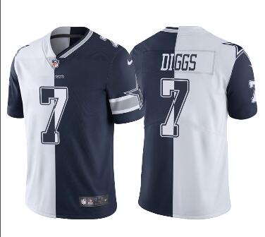 Men's #7 Dallas Cowboys Trevon Diggs split stitched jersey