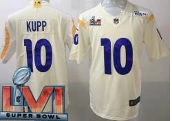 Men's Los Angeles Rams #10 Cooper Kupp Limited Bone 2022 Super Bowl LVI Bound Vapor Jersey