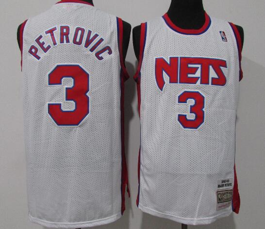Men's Mitchell & Ness Swingman New Jersey Nets Home 1992-93 Drazen Petrovic Jersey