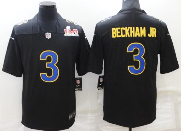 Men's Los Angeles Rams #3 Odell Beckham Jr.  super bowl jersey