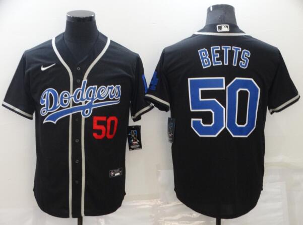 Men's Los Angeles Dodgers #50 Mookie Betts Stitched Jersey