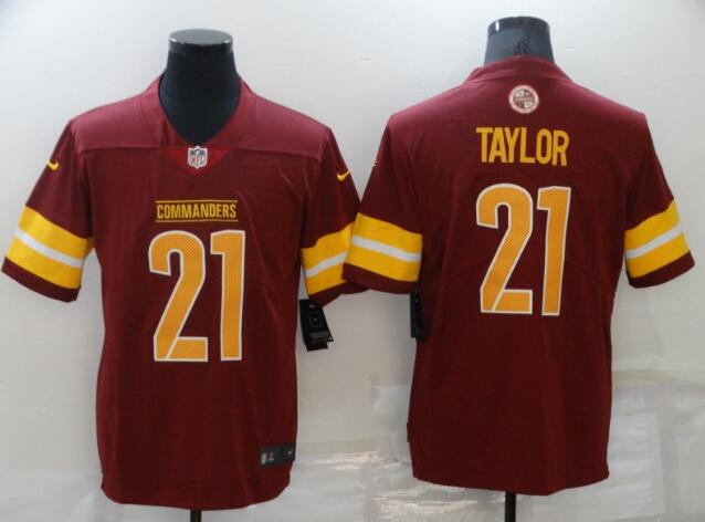 Men's Washington Commanders  Sean Taylor 21 Nike Burgundy Stitched Jersey