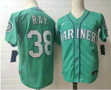Men's Seattle Mariners #38 Robbie Ray Green Stitched MLB  Nike Jersey