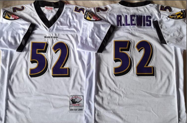 BALTIMORE RAVENS White #52 LEWIS Men jersey