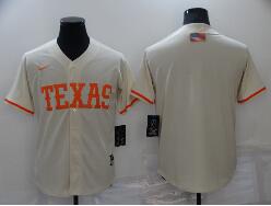 Men's Texas Rangers Blank Cream Stitched MLB Cool Base Nike Jersey