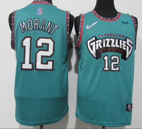 Memphis Grizzlies Ja Morant Jersey Men 75th aniversary stitched jersey