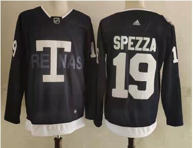 Men's Toronto Maple Leafs 19 Jason Spezza Navy 2022 NHL Heritage Classic Adidas Jersey