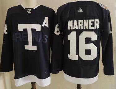 Men's Toronto Maple Leafs 16 Mitchell Marner Navy 2022 NHL Heritage Classic Adidas Jersey