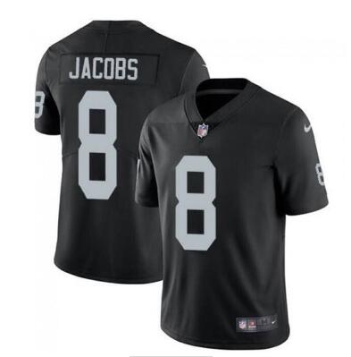 Men's Las Vegas Raiders #8 Josh Jacobs Black Vapor Limited Stitched Jersey