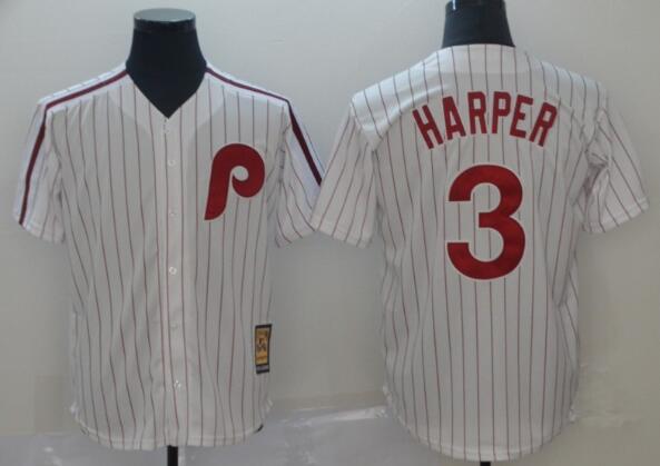Men's Bryce Harper Philadelphia Phillies White stitched Jersey