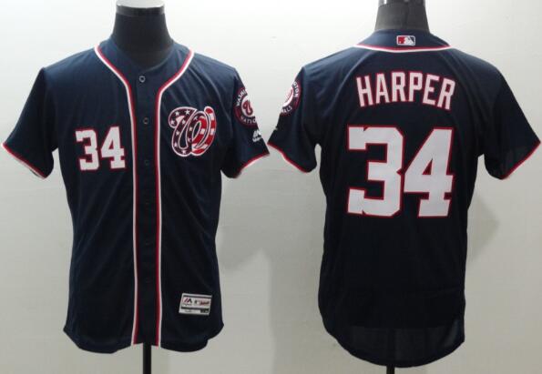 Men’s Washington Nationals  #34 Bryce Harper stitched Jersey