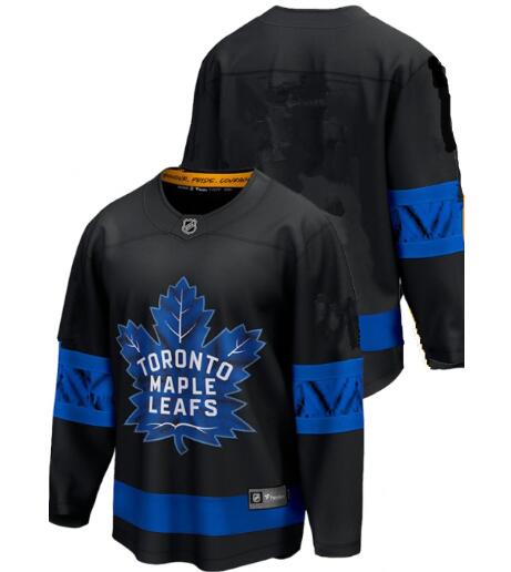 Men's Toronto Maple Leafs Blank Black X Drew House Inside Out Stitched Jersey