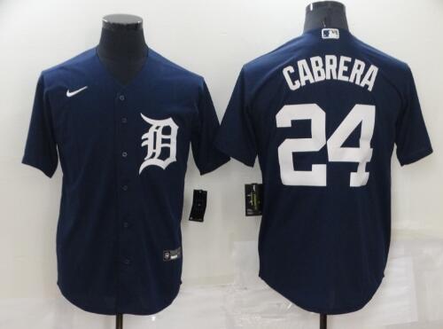 Men's Detroit Tigers #24 Miguel Cabrera  Stitched Cool Base Nike Jersey