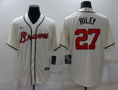 men's Atlanta Braves #27 Austin Riley  stitched jersey