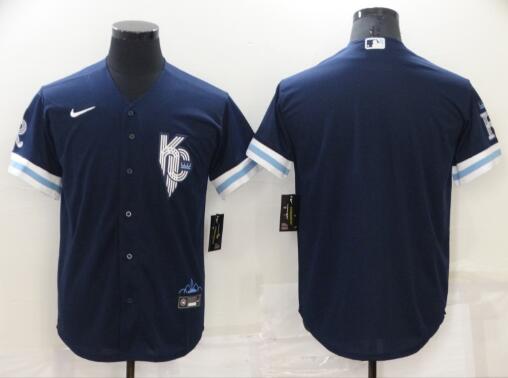 Men's Kansas City Royals blank 2022 City Connect Navy Baseball  Jersey