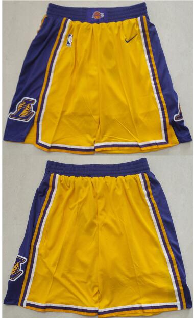 Men's Los Angeles Lakers Yellow Shorts