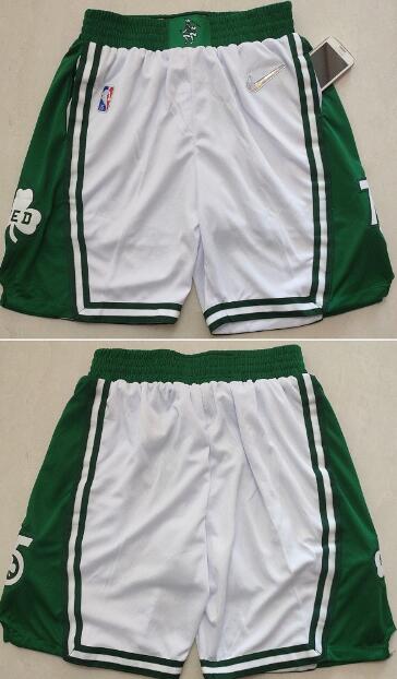 Men's Boston Celtics White 75th Anniversary Shorts