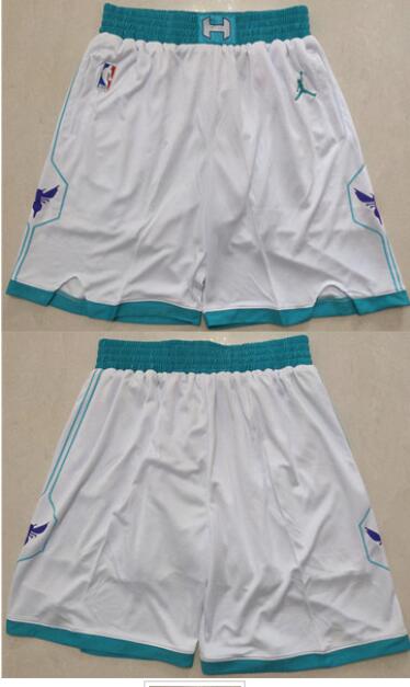 Men's Charlotte Hornets White Mitchell & Ness Shorts