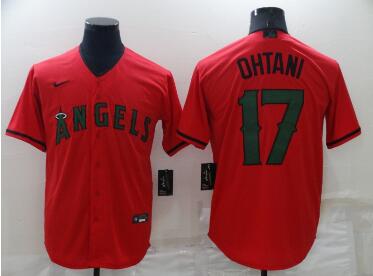 Men's Los Angeles Angels #17 Shohei Ohtani Red 2022 Memorial Day Stitched MLB Nike Cool Base Jersey