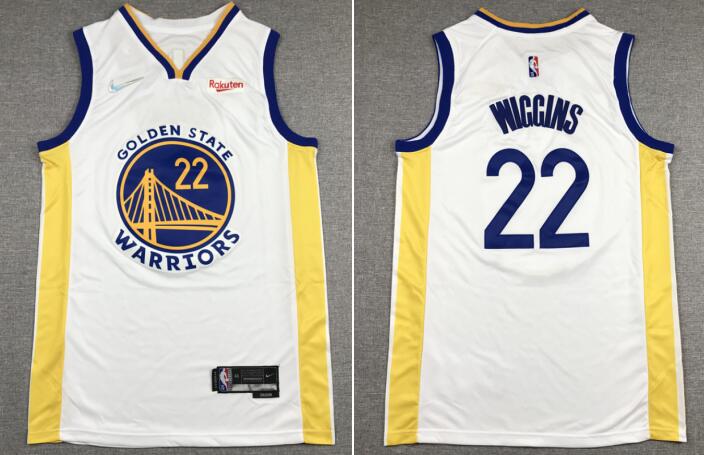 Men's Warriors Andrew Wiggins #22 Nike 75th Anniversary white Jersey