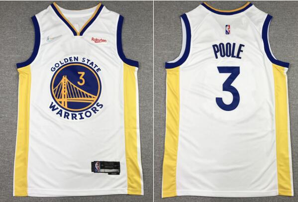 Men's Nike Jordan Poole  Golden State Warriors Stitched Jersey