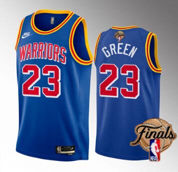 Men's Golden State Warriors #23 Draymond Green 2022 Royal NBA Finals Stitched Jersey