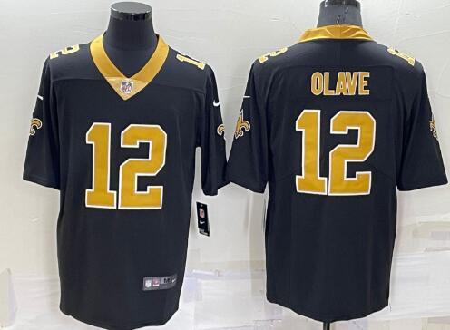 Men's New Orleans Saints #12 Chris Olave Black 2022 Vapor Untouchable Stitched NFL Nike Limited Jersey