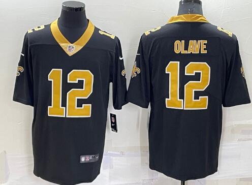 Men's New Orleans Saints #12 Chris Olave Black 2022 Vapor Untouchable Stitched NFL Nike Limited Jersey