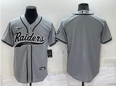 Men's Las Vegas Raiders Blank Grey Stitched MLB Cool Base Nike Baseball Jersey