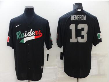 Men's Las Vegas Raiders #13 Hunter Renfrow Black Mexico Stitched Jersey