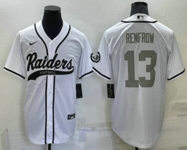 Men's Las Vegas Raiders #13 Hunter Renfrow White Stitched MLB Cool Base Nike Baseball Jersey