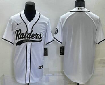 Men's Las Vegas Raiders Blank White Stitched MLB Cool Base Nike Baseball Jersey