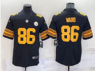 Men's Pittsburgh Steelers #86 Hines Ward Black 2016 Color Rush Stitched NFL Nike Limited Jersey