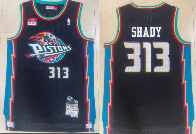 Men’s Slim Shady #313 Eminem X Detroit Pistons Remix Stitched Jersey