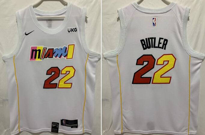 Men's Nike Miami Heat #22 Jimmy Butler NBA Swingman White 2023 New City Edition Jersey