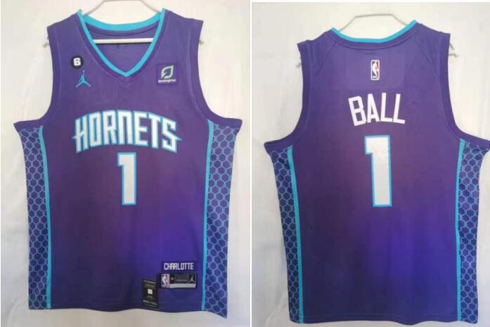 Men's Charlotte Hornets LaMelo Ball Jordan Brand stitched jersey