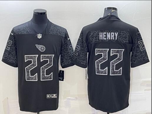 Men's Tennessee Titans Derrick Henry Nike Black RFLCTV Limited Jersey