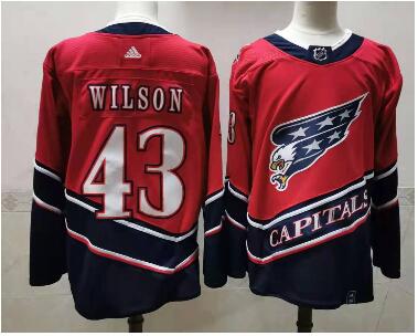 Men's Washington Capitals #43 Tom Wilson Red 2021 Retro Stitched NHL Jersey