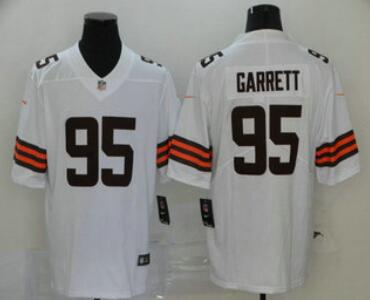 Men's Cleveland Browns #95 Myles Garrett White 2020 NEW Vapor Untouchable Stitched NFL Nike Limited Jersey