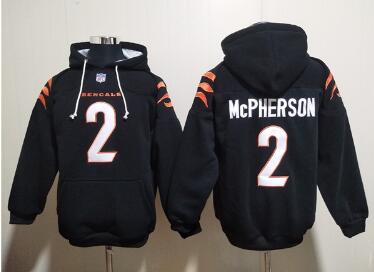 Men's Cincinnati Bengals #2 Evan McPherson Black Pullover Hoodie