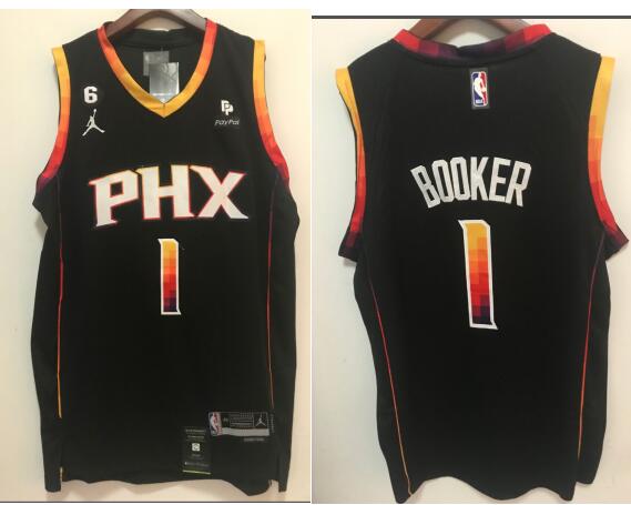 Men's Phoenix Suns Devin Booker Jordan Brand Black 2022/23 stitched jersey